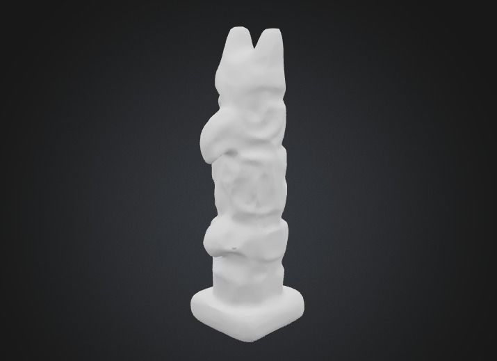 Northwest Coast Totem - Photorealistic Low-poly 3D Model Low-poly 3D model_4