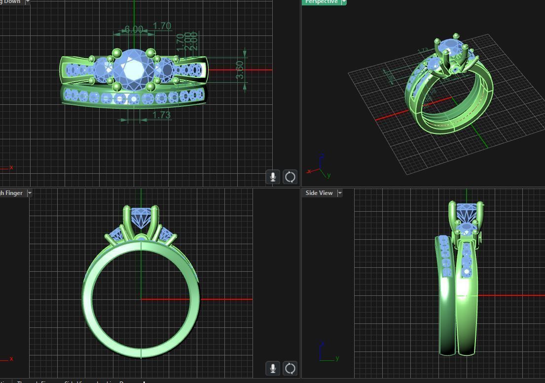 6mm round center engagement set 3D print model_1