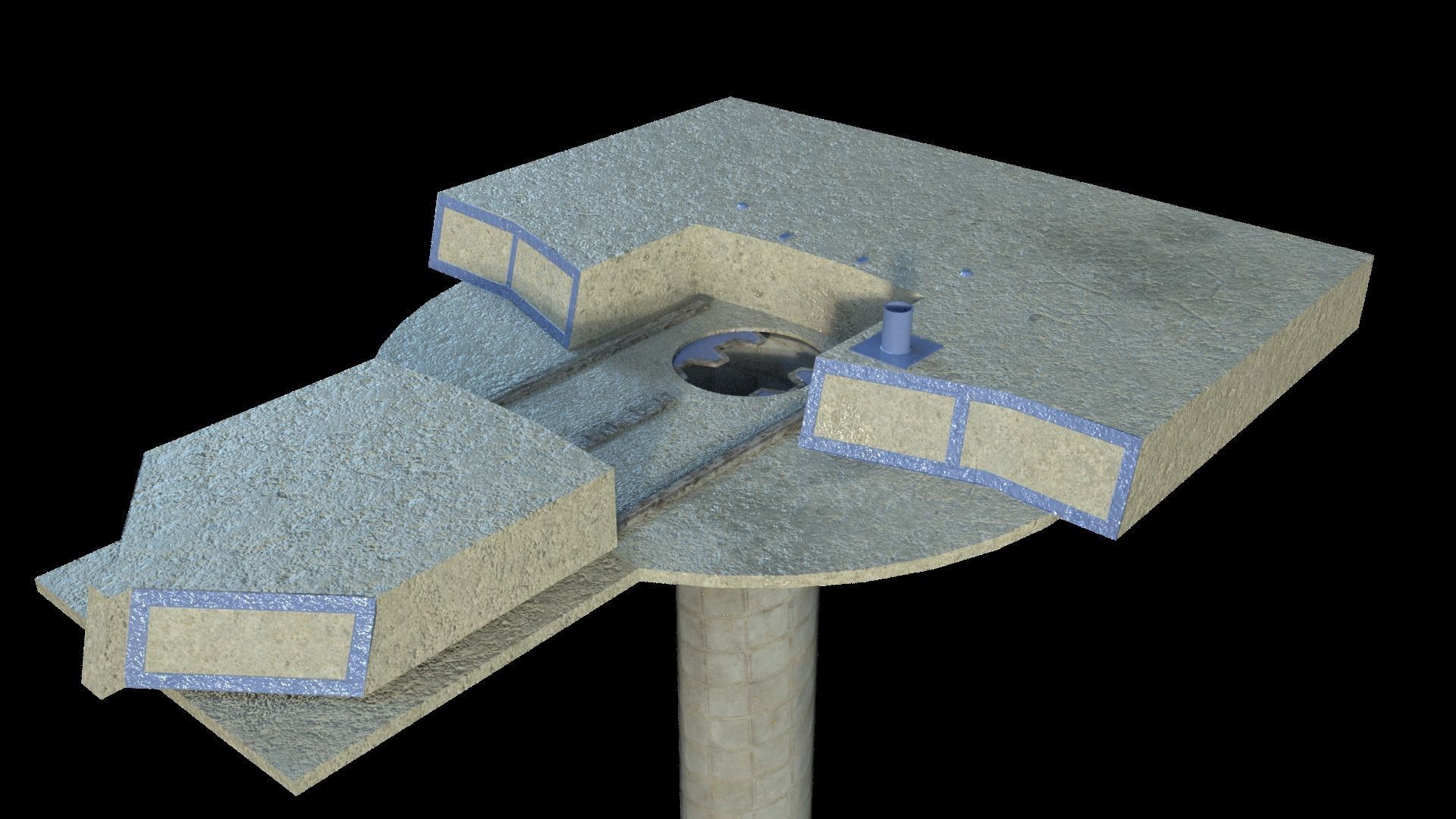 Minuteman III ICBM Missile Low-poly 3D model_10