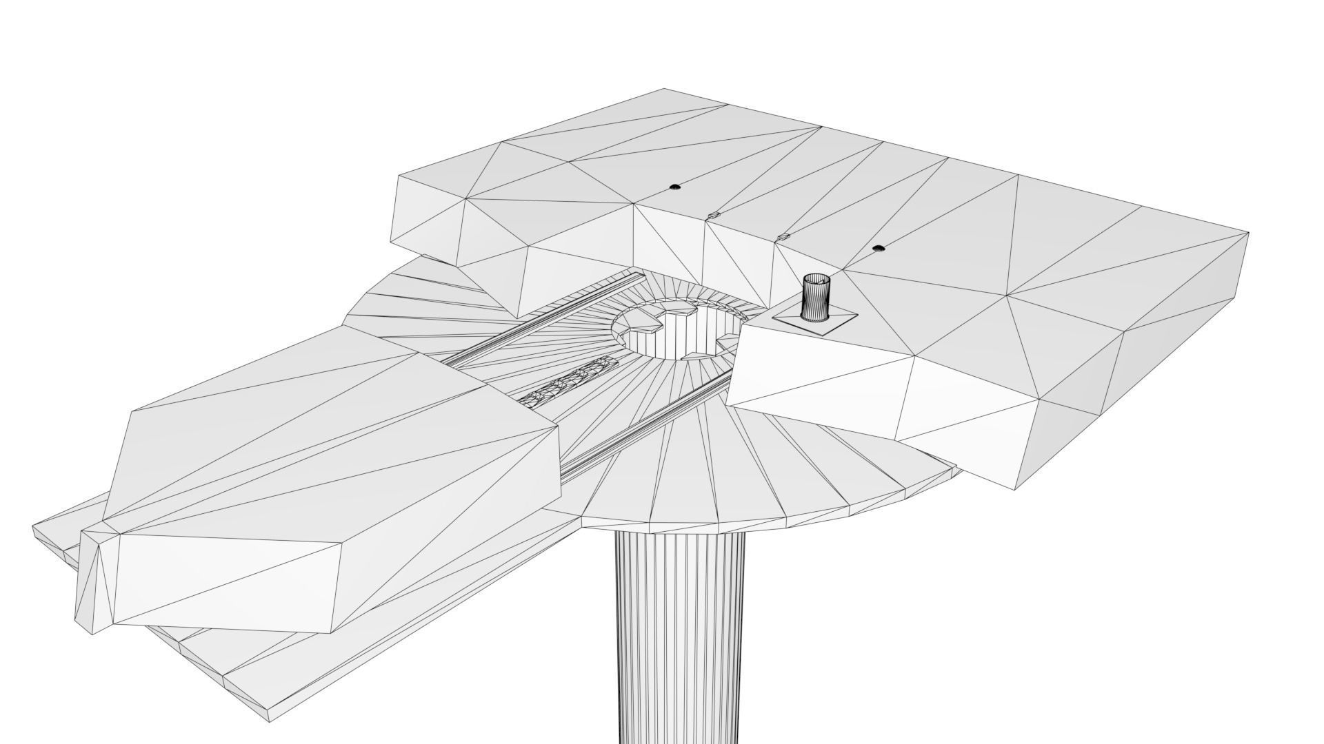 Minuteman III ICBM Missile Low-poly 3D model_11
