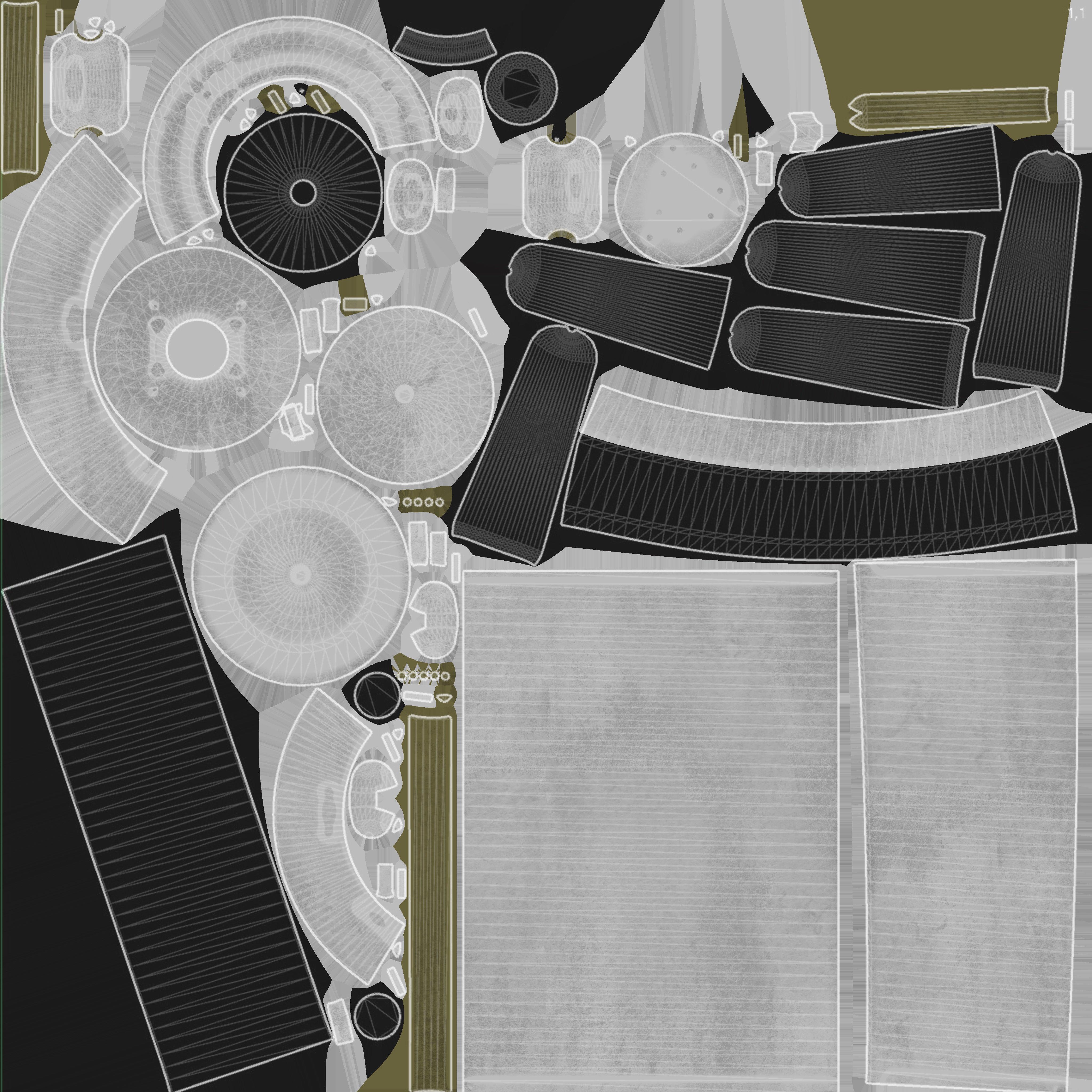 Minuteman III ICBM Missile Low-poly 3D model_16