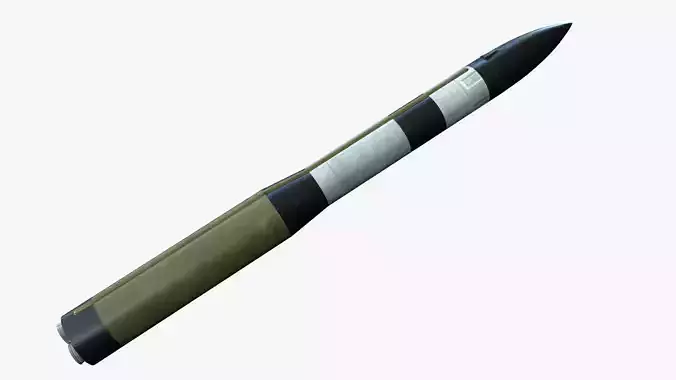 Minuteman III ICBM Missile Low-poly 3D model