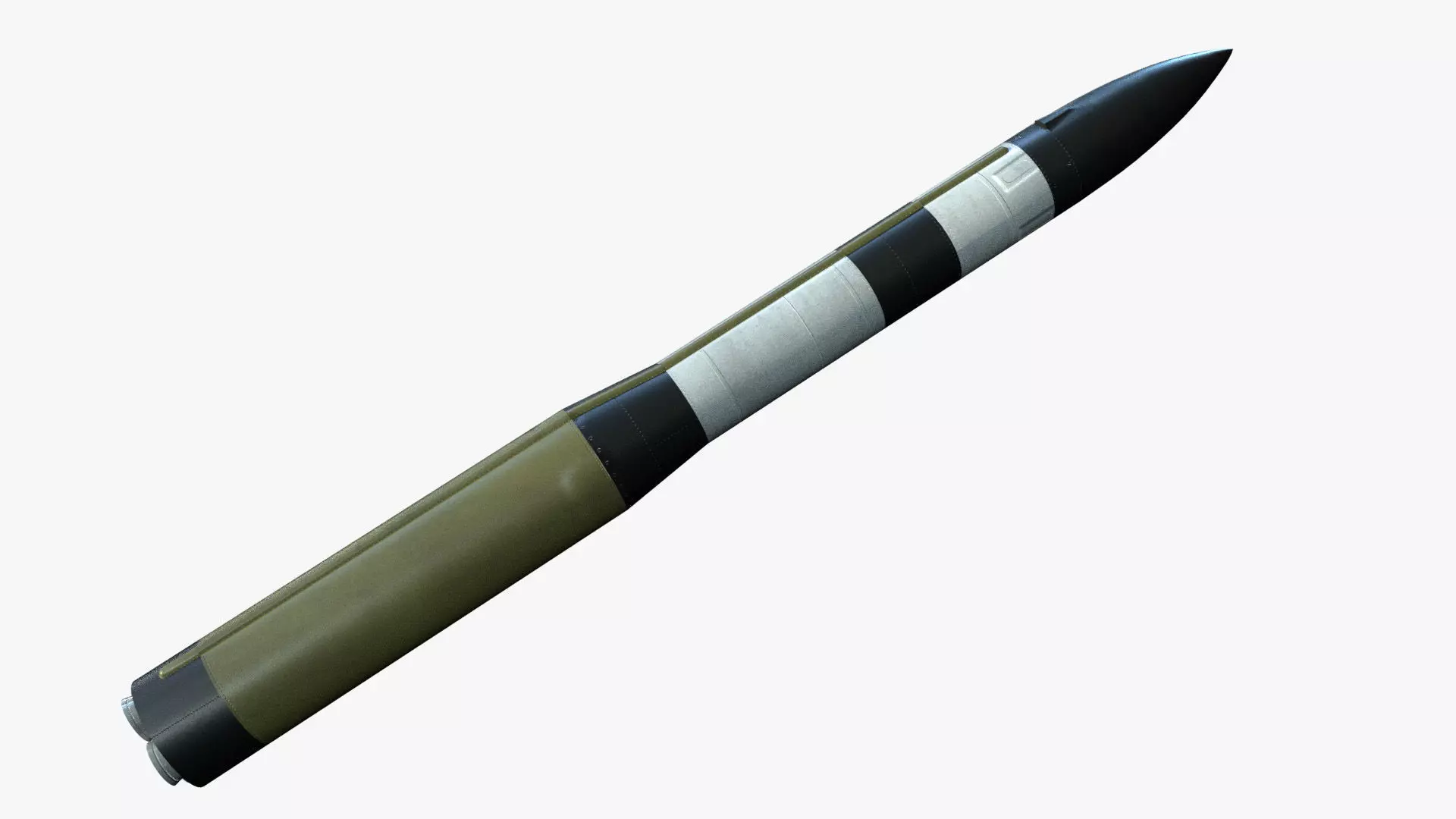 Minuteman III ICBM Missile Low-poly 3D model_0