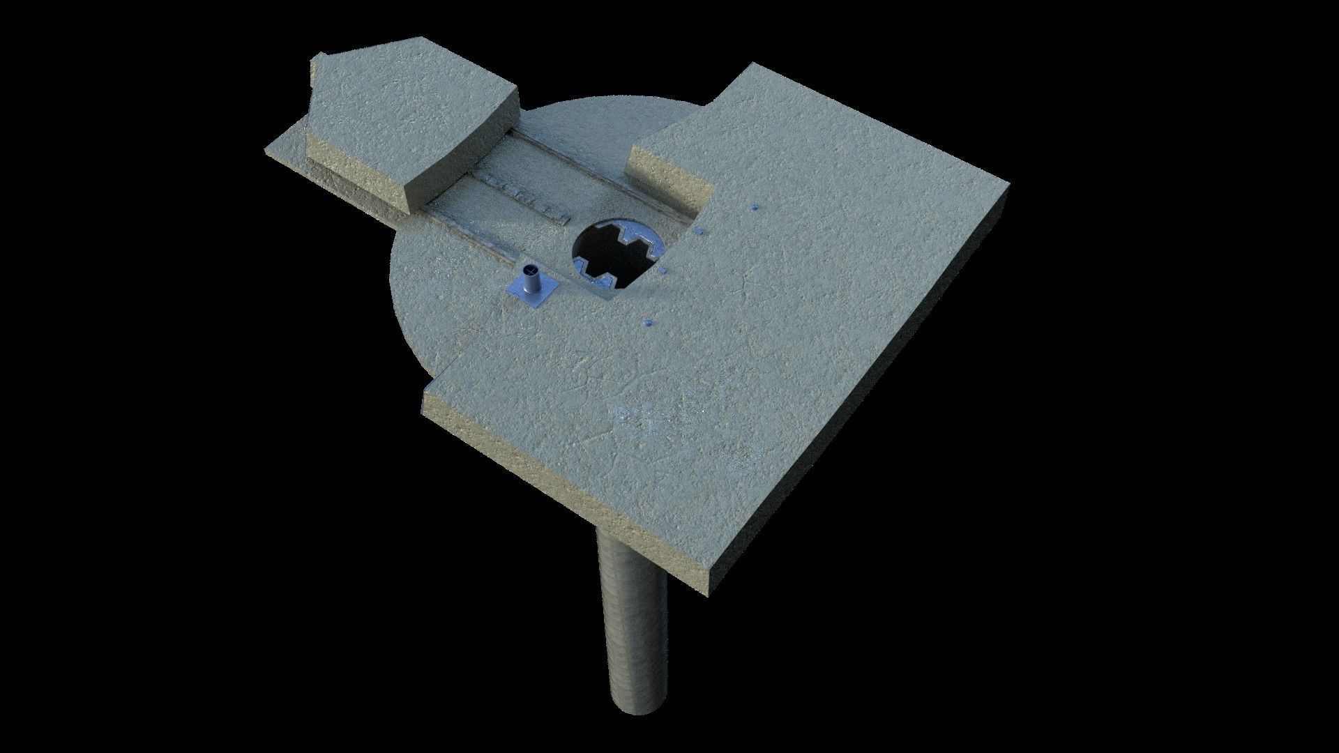 Minuteman III ICBM Missile Low-poly 3D model_14