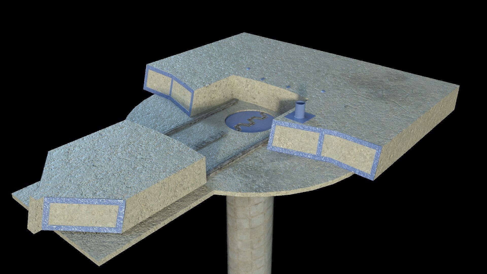 Minuteman III ICBM Missile Low-poly 3D model_12