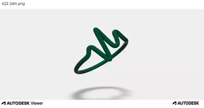 Golden Ring With Heart Rate Design