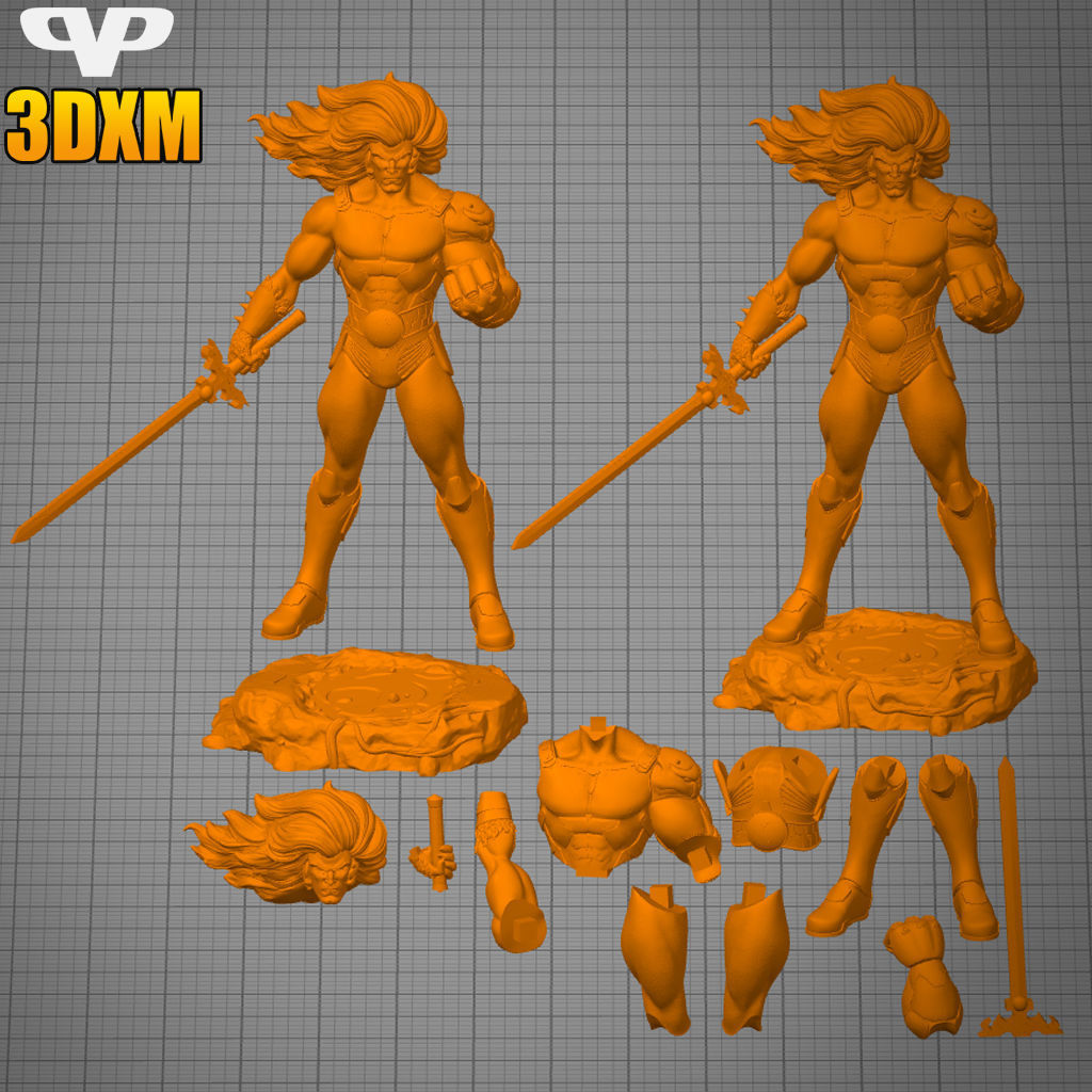 Lion-O Thundercats STL for 3D Printing ChibiSTL 3DXM 3D print model_2