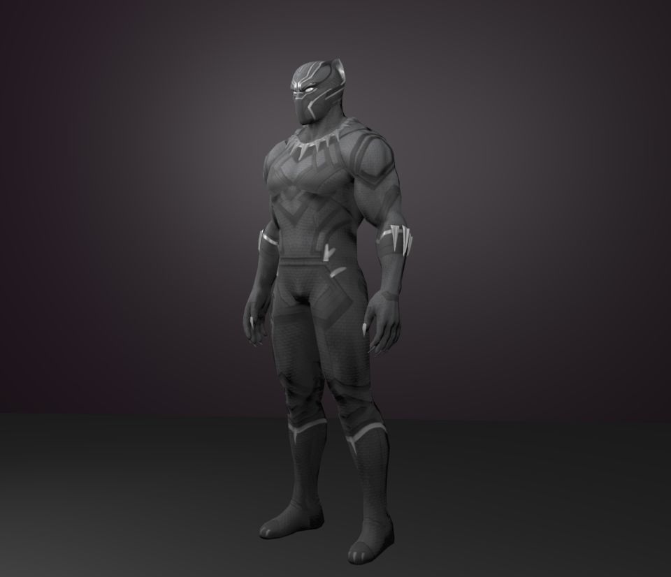 black panther 3D model_3