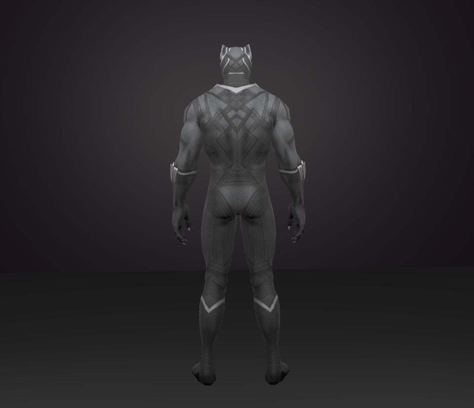 black panther 3D model_4