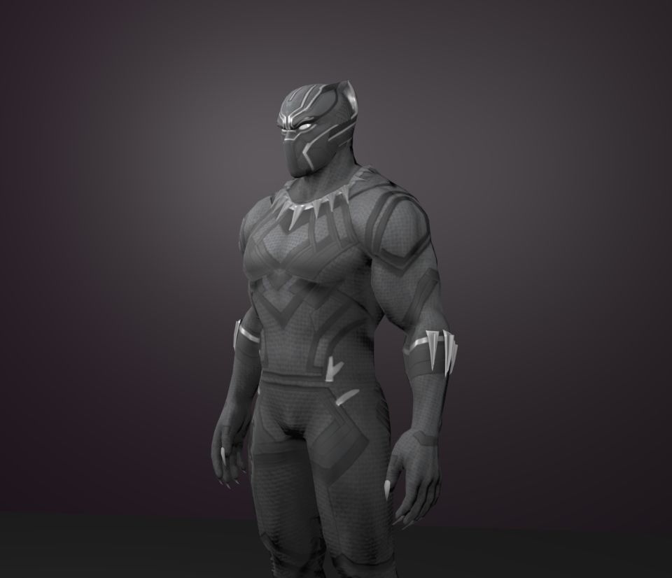 black panther 3D model_2