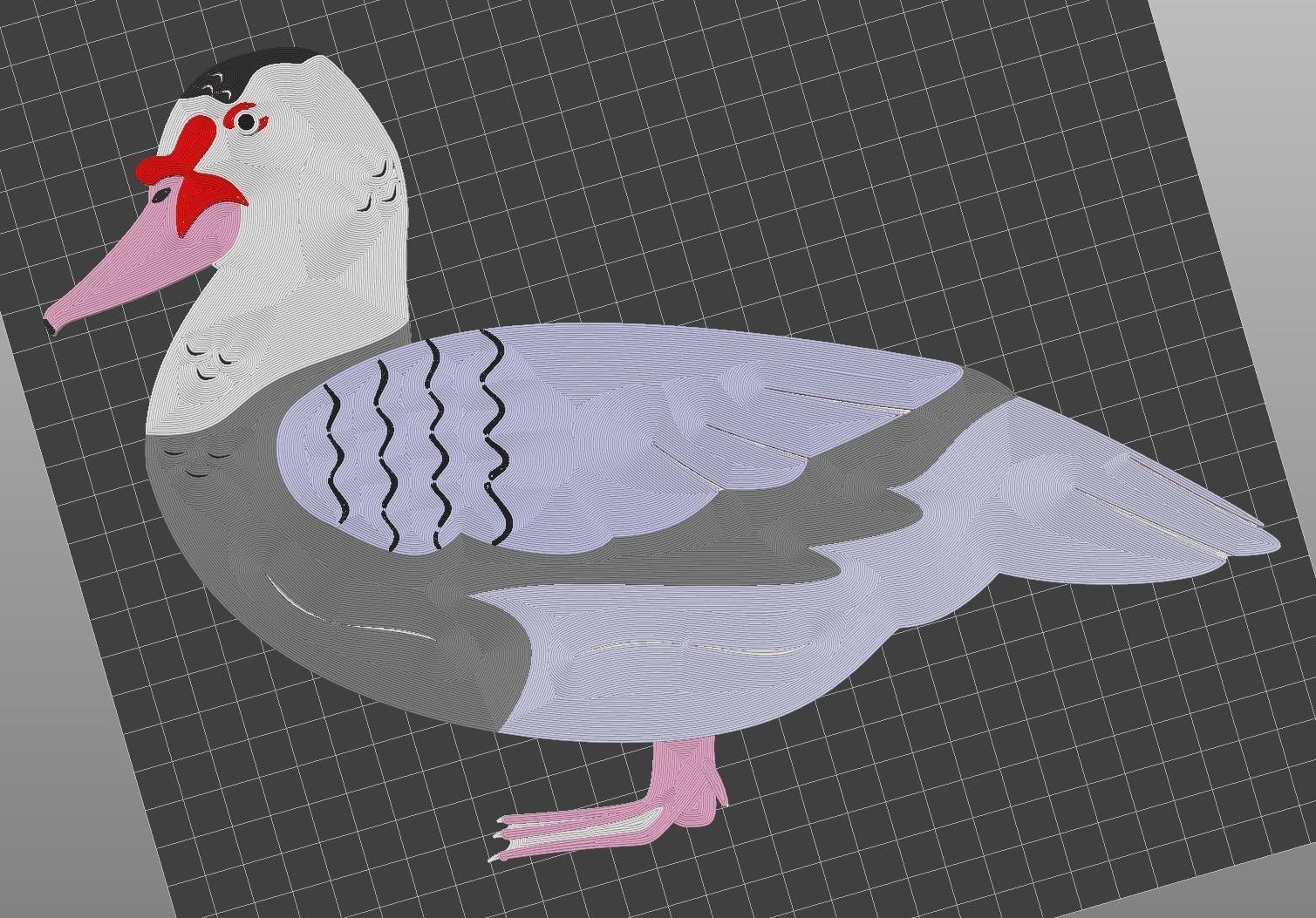Muscovy Duck Wall Art Commercial 3D print model_4