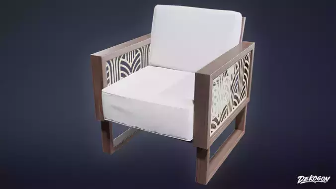 ART DECO - Chair 01 - LOW POLY