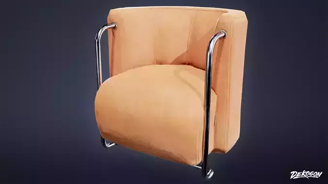 ART DECO - Chair 04 - LOW POLY Low-poly 3D model
