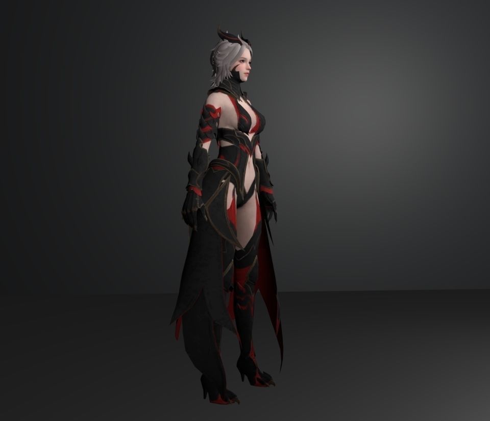 assassin devil girl 3D model_3