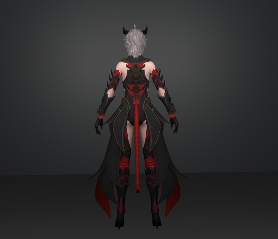 assassin devil girl 3D model_4