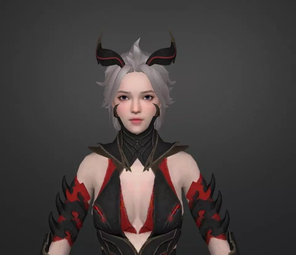 assassin devil girl 3D model_0