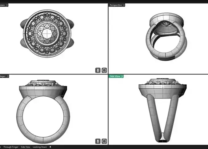 8mm ladies fashion ring 3D print model