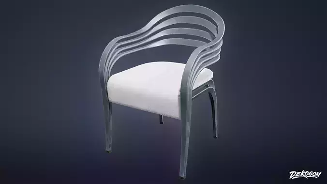ART DECO - Chair 10 - LOW POLY