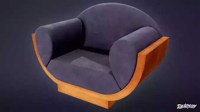 ART DECO - Chair 11 - LOW POLY