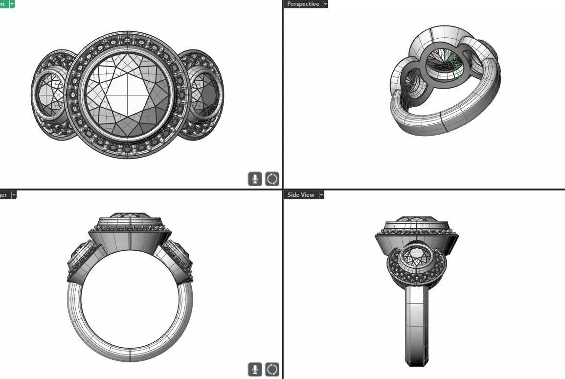 large round fashion ring 3D print model_0