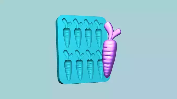 Jelly Candy Molding Carrot - Gummy Mould 3D print model