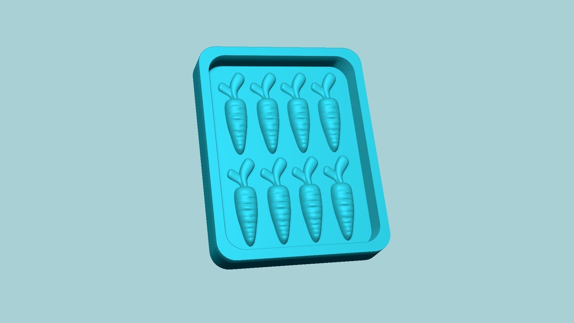 Jelly Candy Molding Carrot - Gummy Mould 3D print model_7
