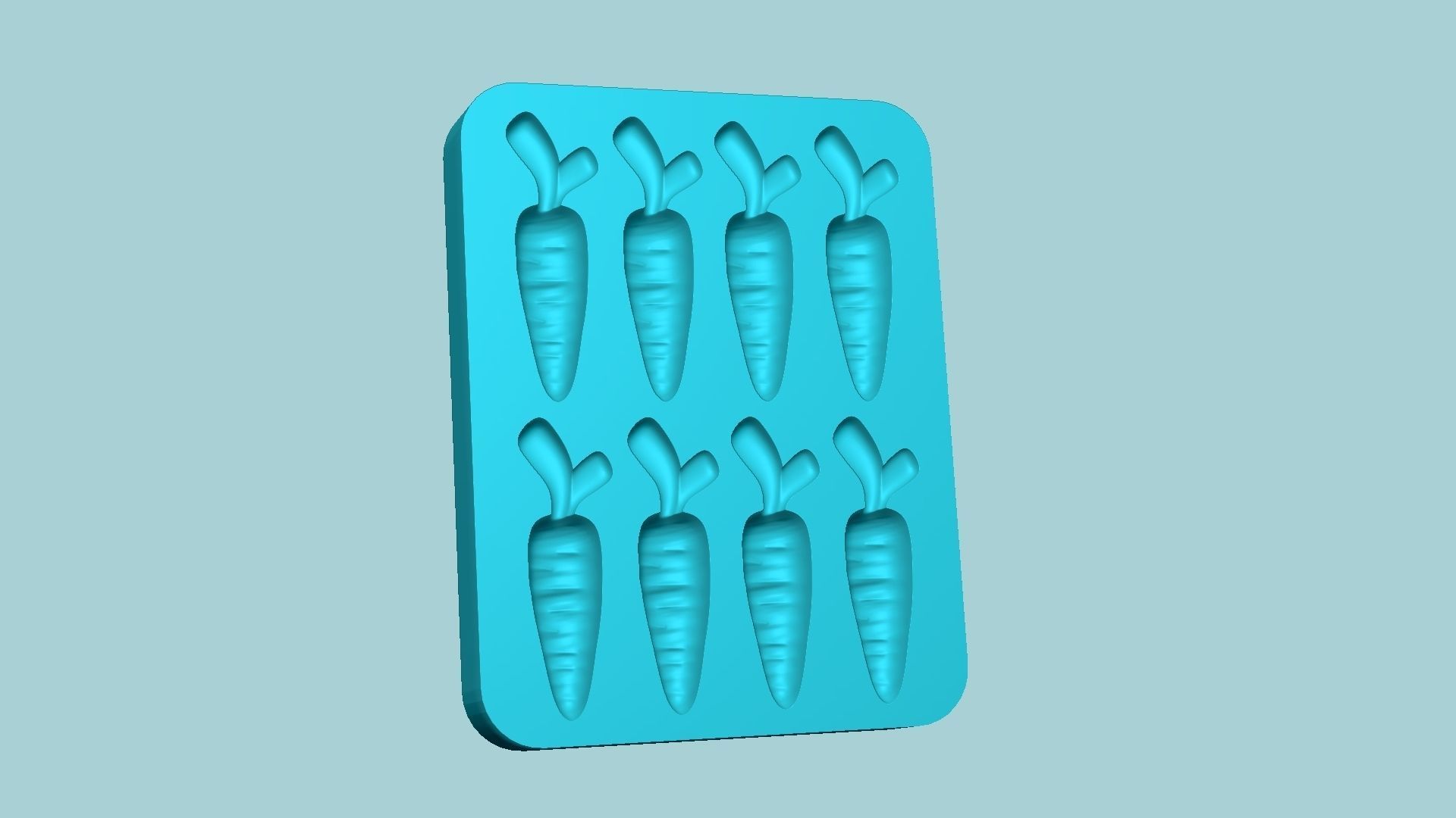 Jelly Candy Molding Carrot - Gummy Mould 3D print model_6