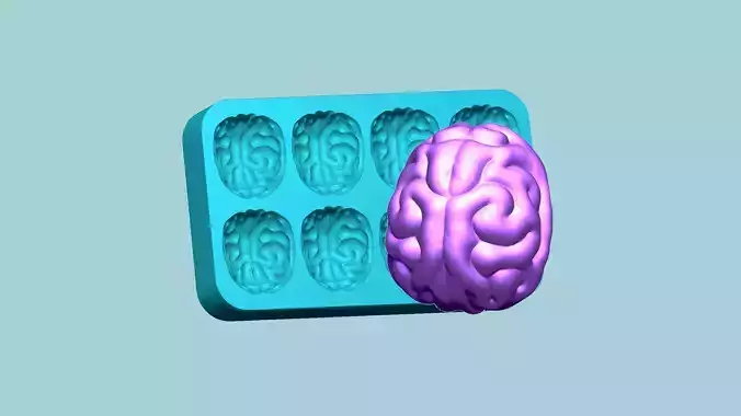 Jelly Candy Molding Brain - Gummy Mould 3D print model