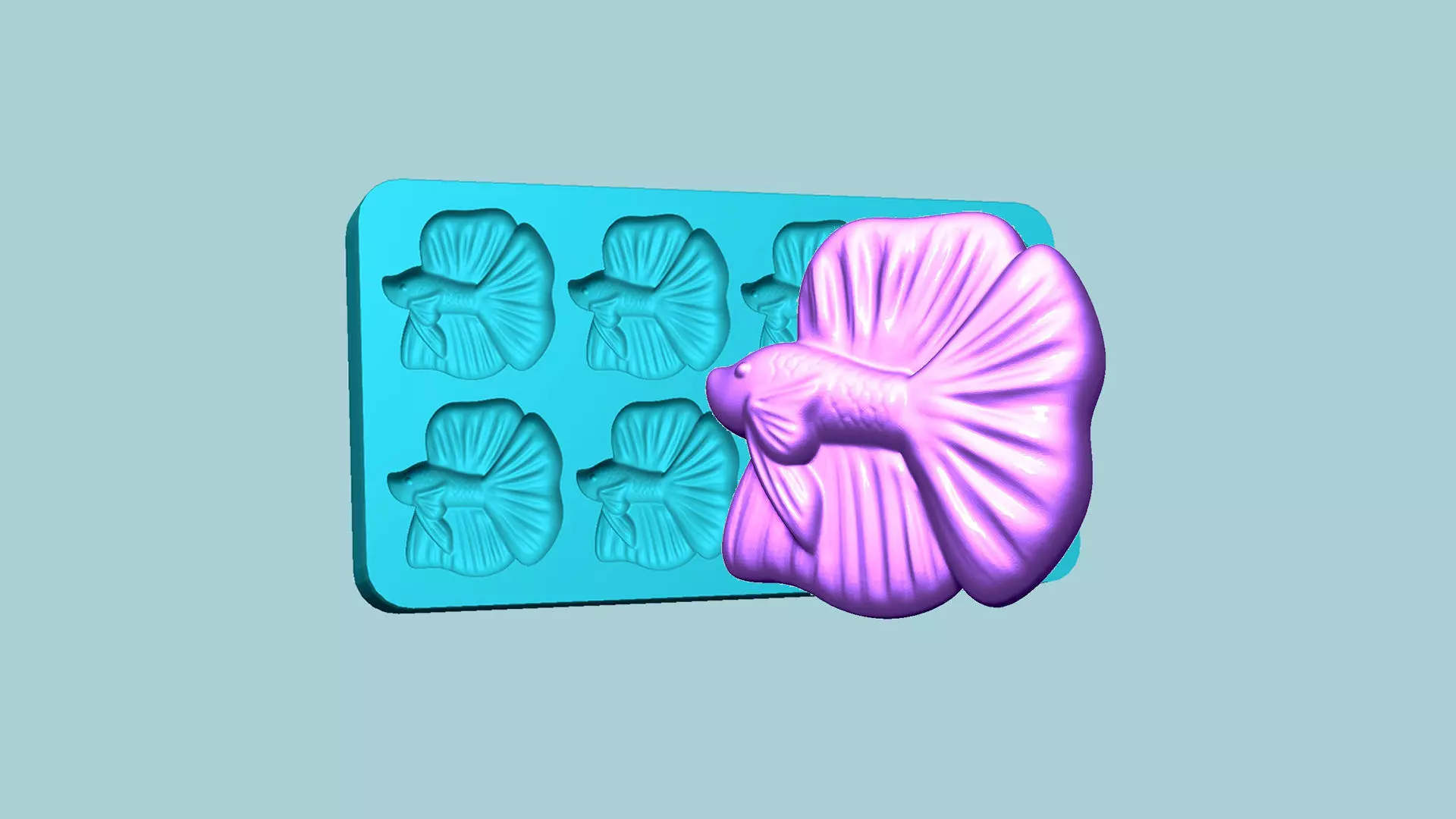Jelly Candy Molding Betta Fish - Gummy Mould 3D print model