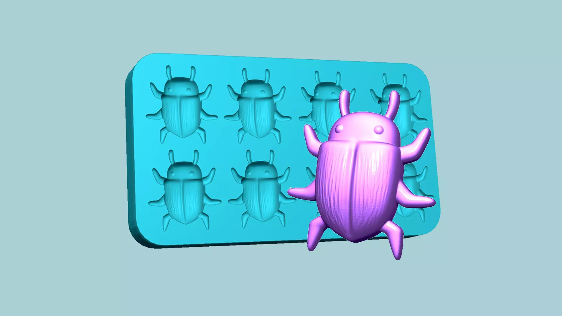Jelly Candy Molding Beetle - Gummy Mould 3D print model