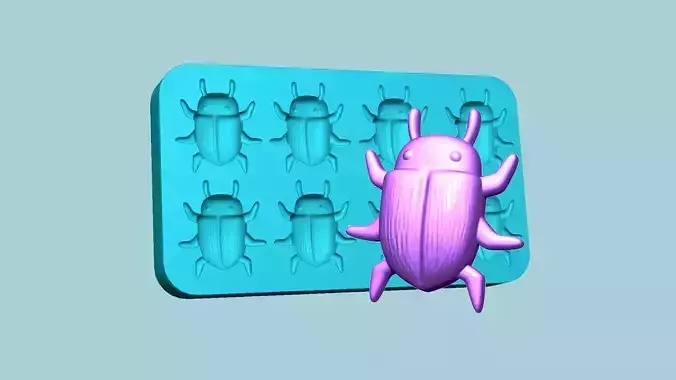 Jelly Candy Molding Beetle - Gummy Mould 3D print model