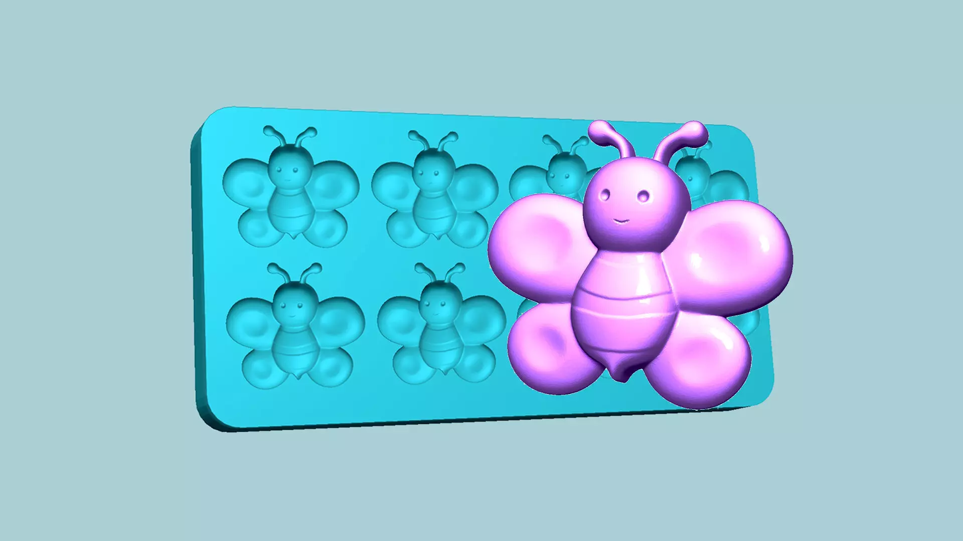 Jelly Candy Molding Bee - Gummy Mould 3D print model