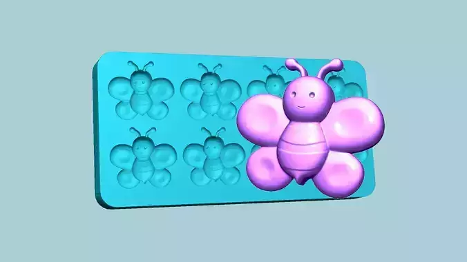 Jelly Candy Molding Bee - Gummy Mould 3D print model