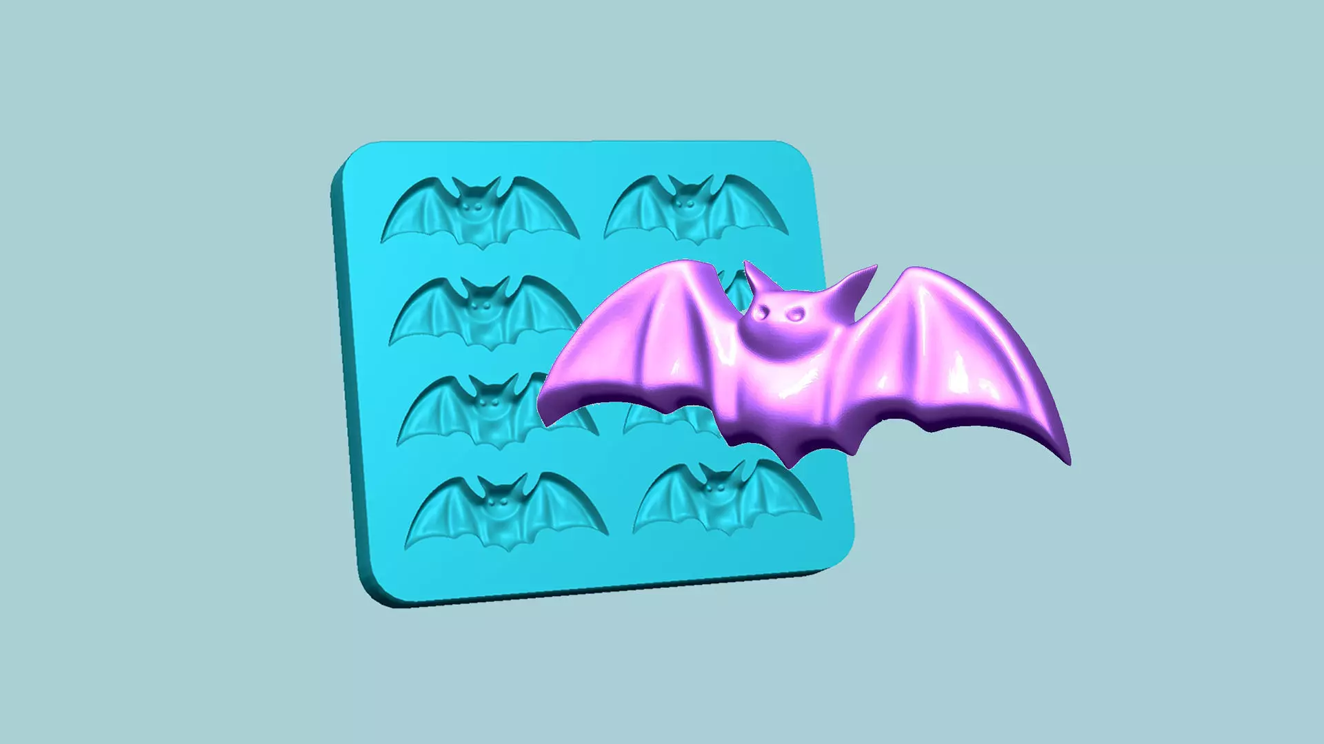 Jelly Candy Molding Bat - Gummy Mould 3D print model