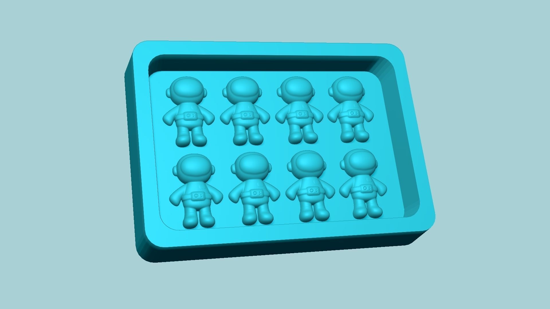 Jelly Candy Molding Astronaut - Gummy Mould 3D print model_7