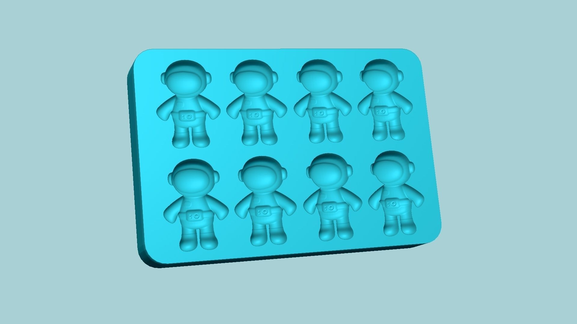 Jelly Candy Molding Astronaut - Gummy Mould 3D print model_6