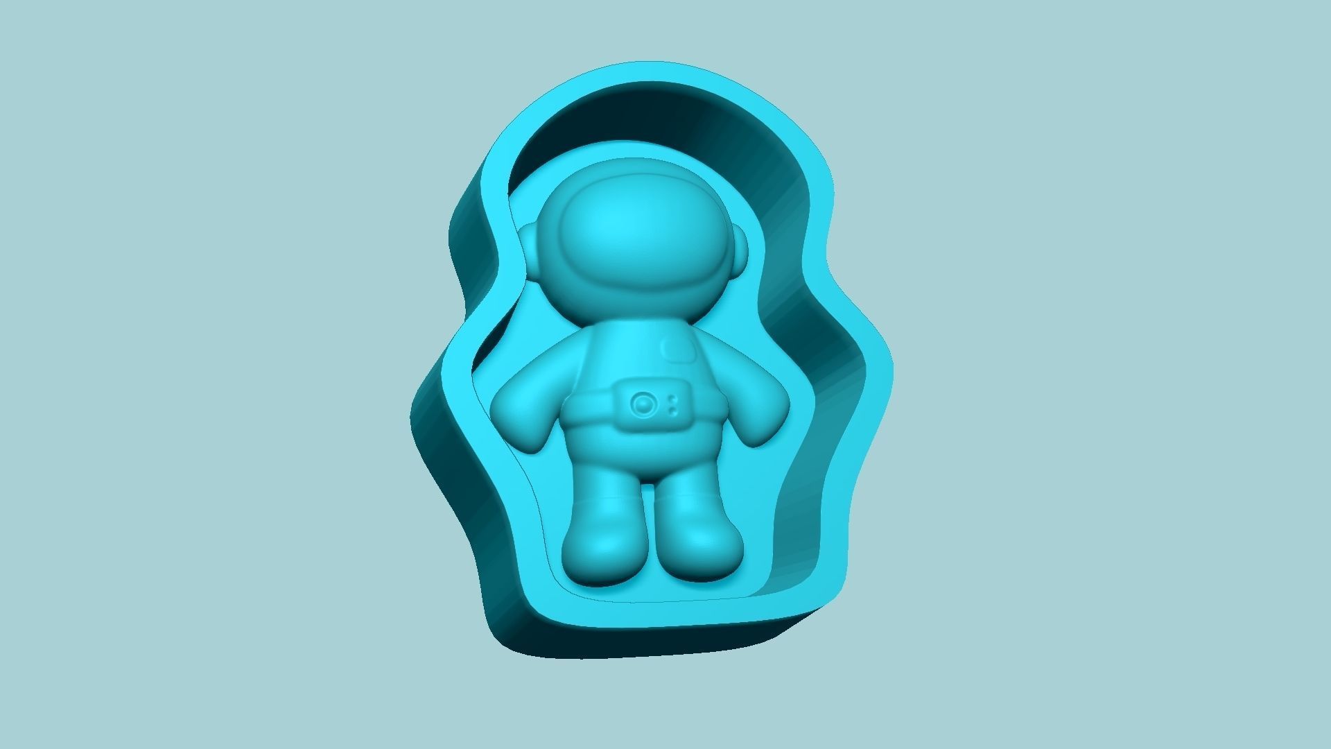 Jelly Candy Molding Astronaut - Gummy Mould 3D print model_5