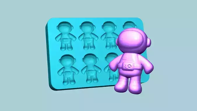 Jelly Candy Molding Astronaut - Gummy Mould 3D print model