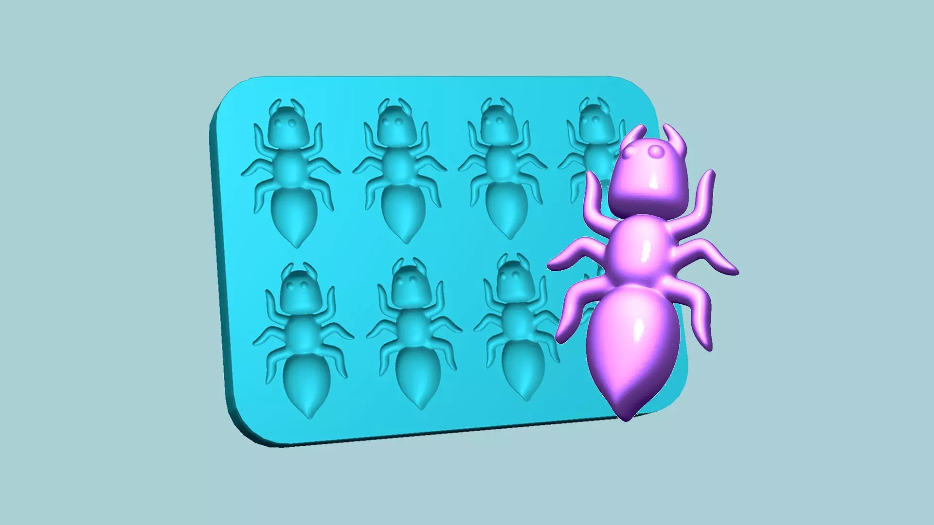 Jelly Candy Molding Ant - Gummy Mould 3D print model