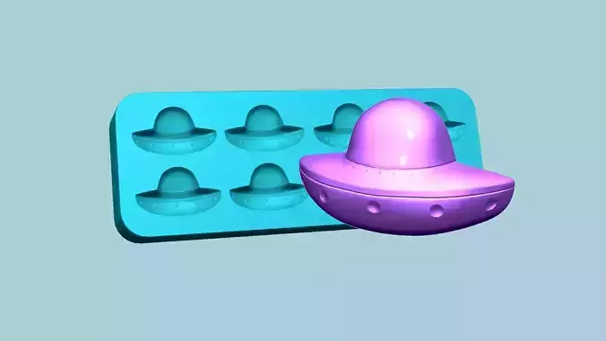 Jelly Candy Molding Alien UFO - Gummy Mould 3D print model Jelly Candy Molding Alien UFO - Gummy Mould 3D print model