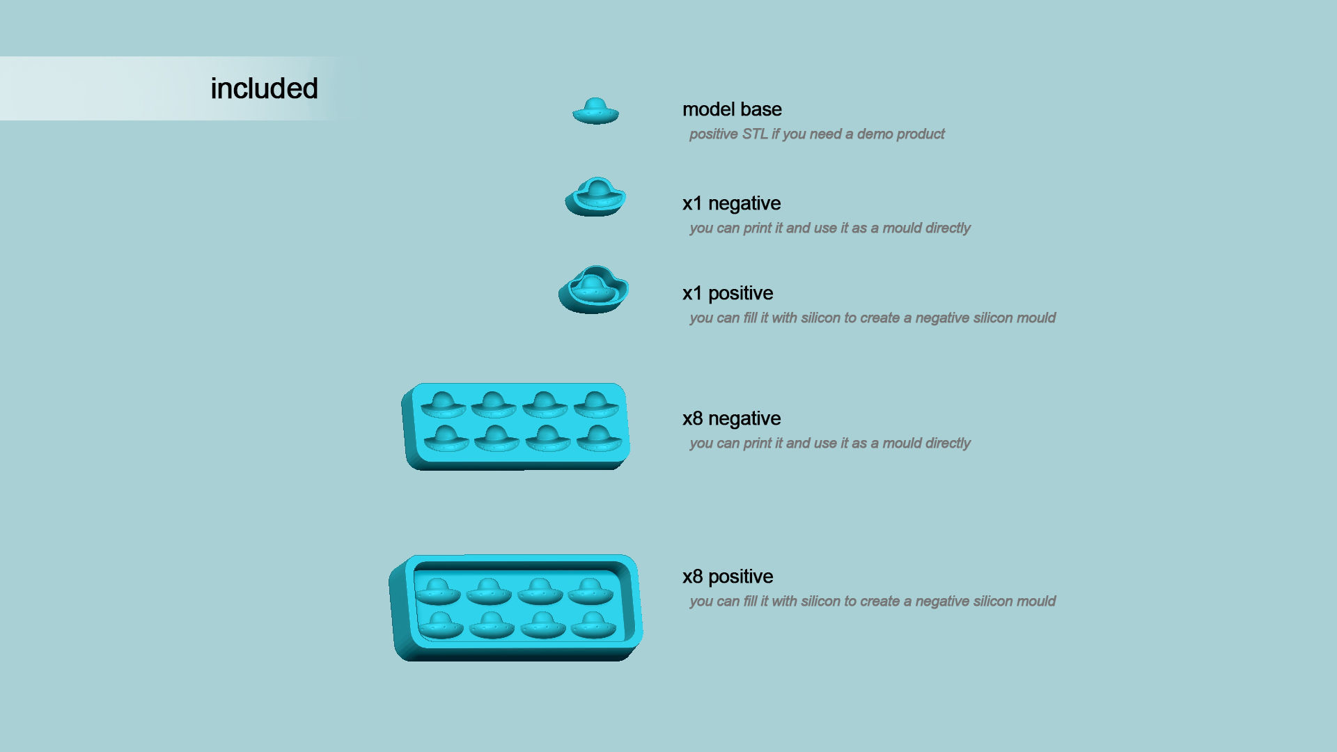 Jelly Candy Molding Alien UFO - Gummy Mould 3D print model_1