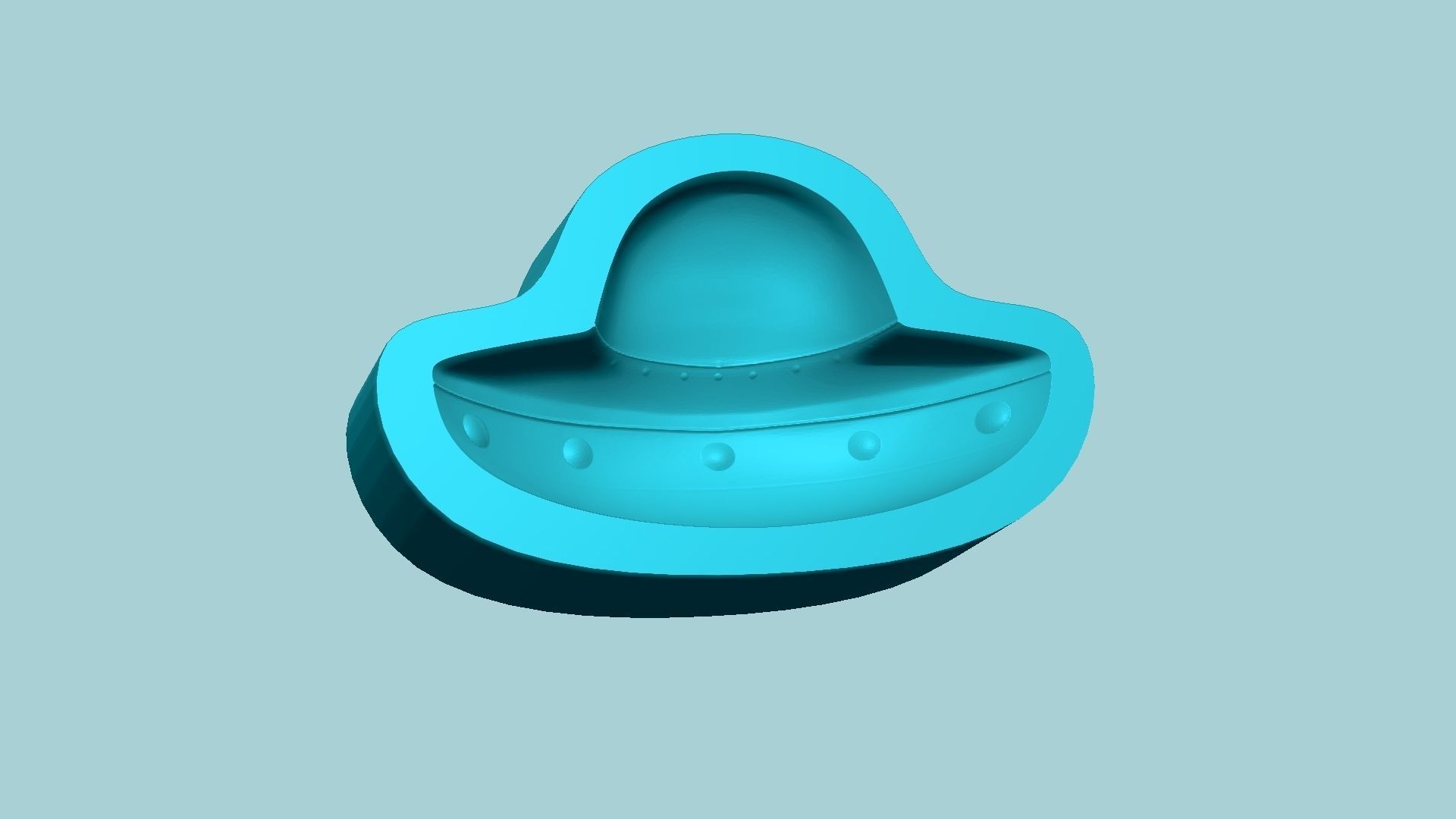 Jelly Candy Molding Alien UFO - Gummy Mould 3D print model_4