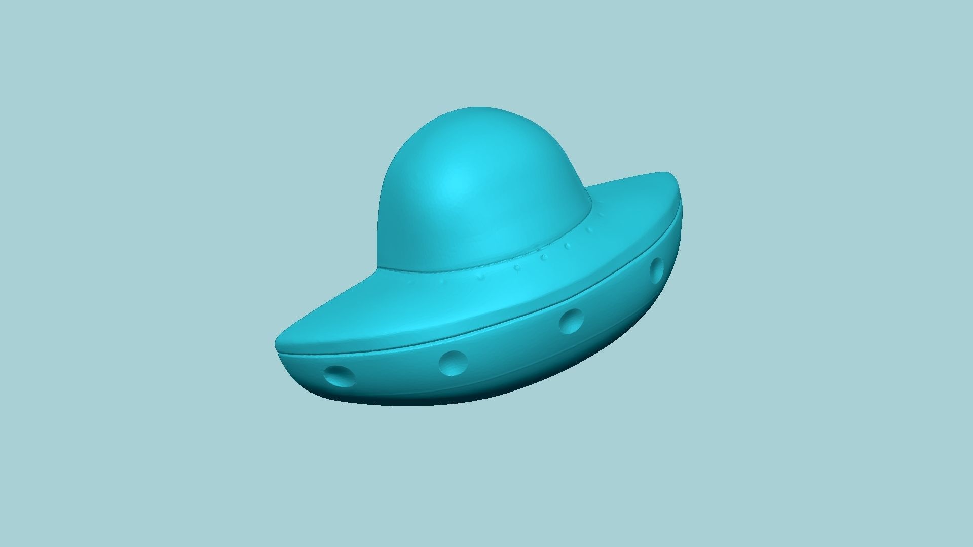 Jelly Candy Molding Alien UFO - Gummy Mould 3D print model_3