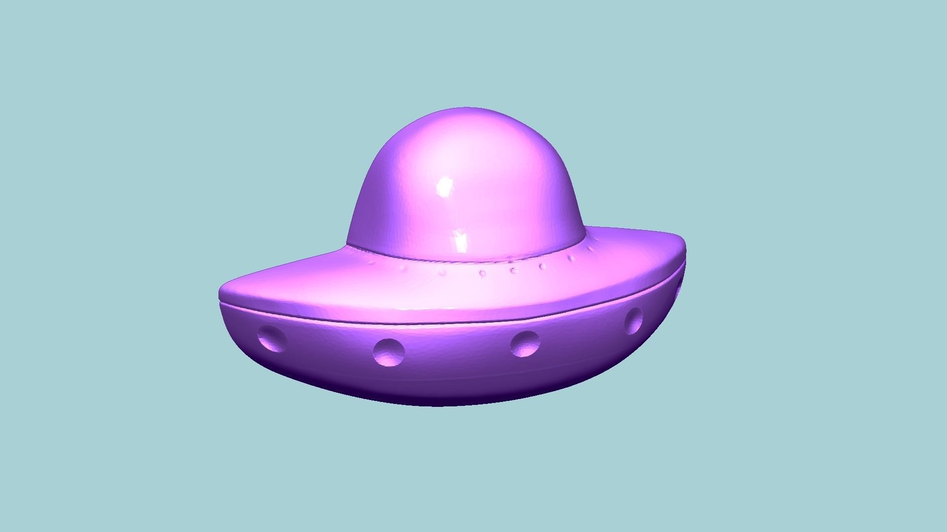 Jelly Candy Molding Alien UFO - Gummy Mould 3D print model_8