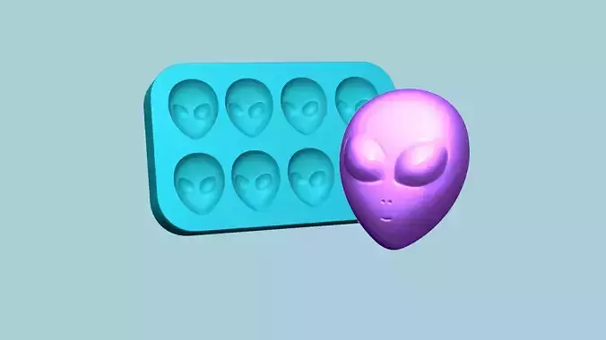 Jelly Candy Molding Alien Face - Gummy Mould