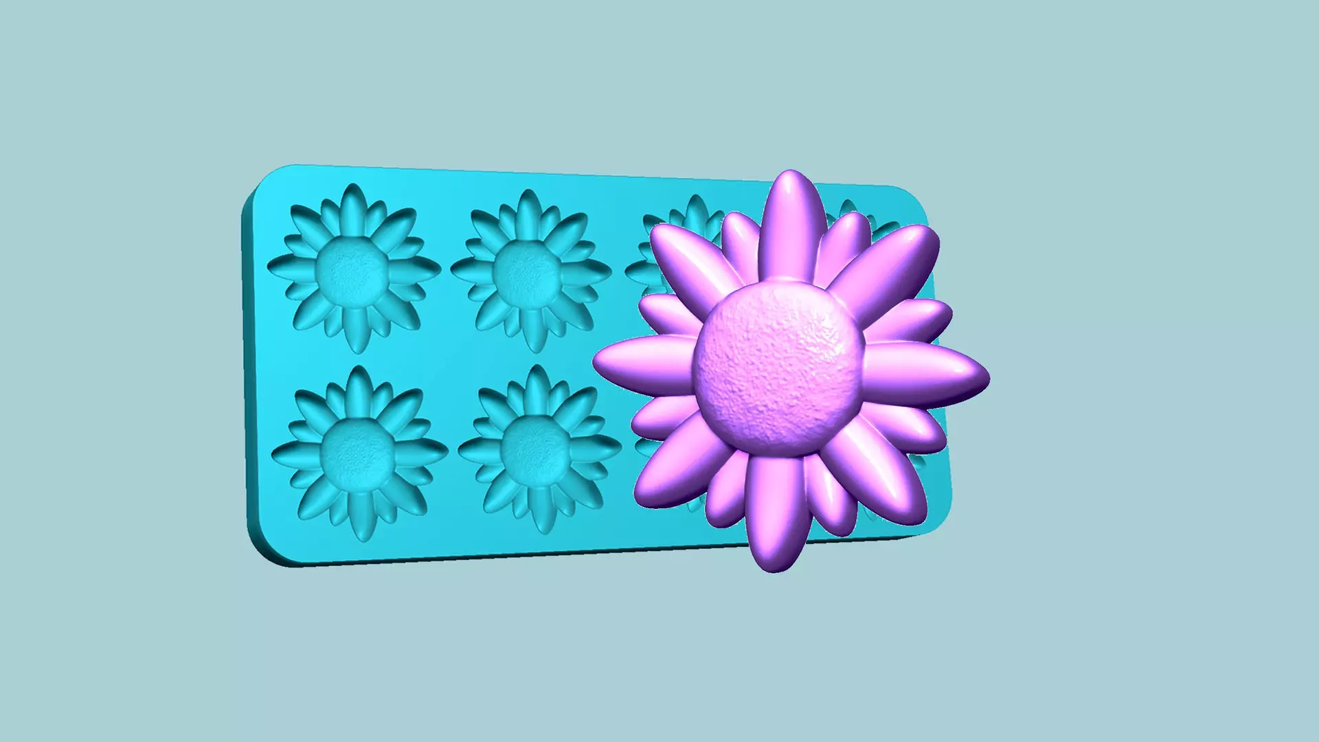 Jelly Candy Molding Flower B - Gummy Mould 3D print model