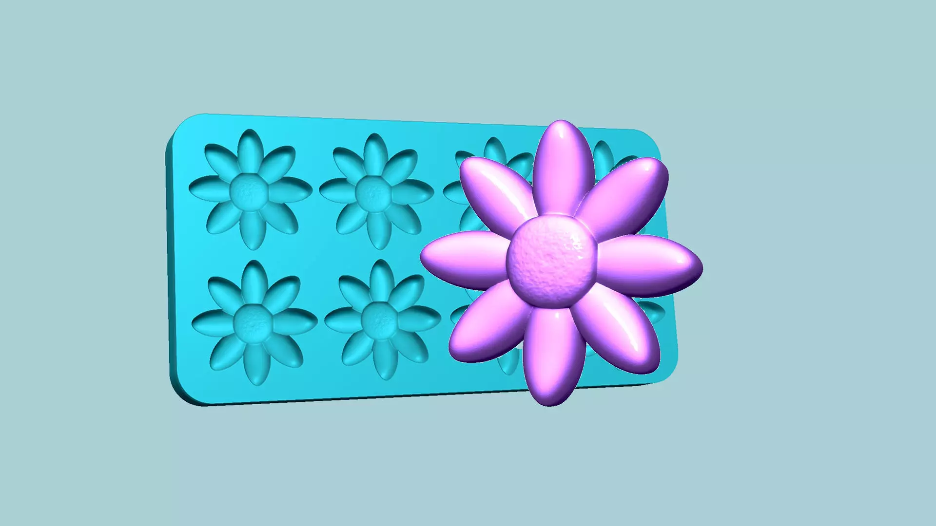 Jelly Candy Molding Flower A - Gummy Mould Free 3D print model