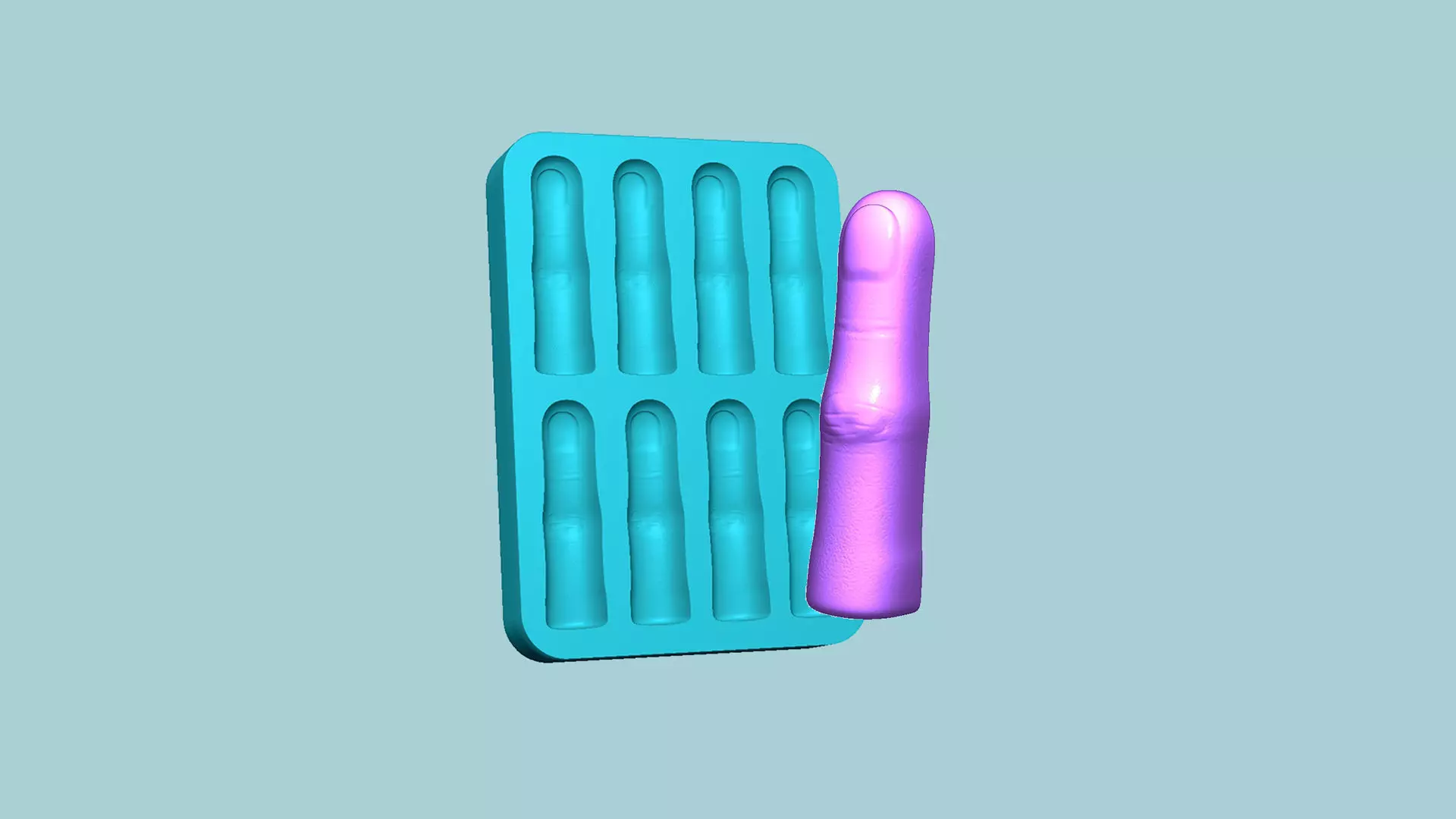 Jelly Candy Molding Finger - Gummy Mould 3D print model