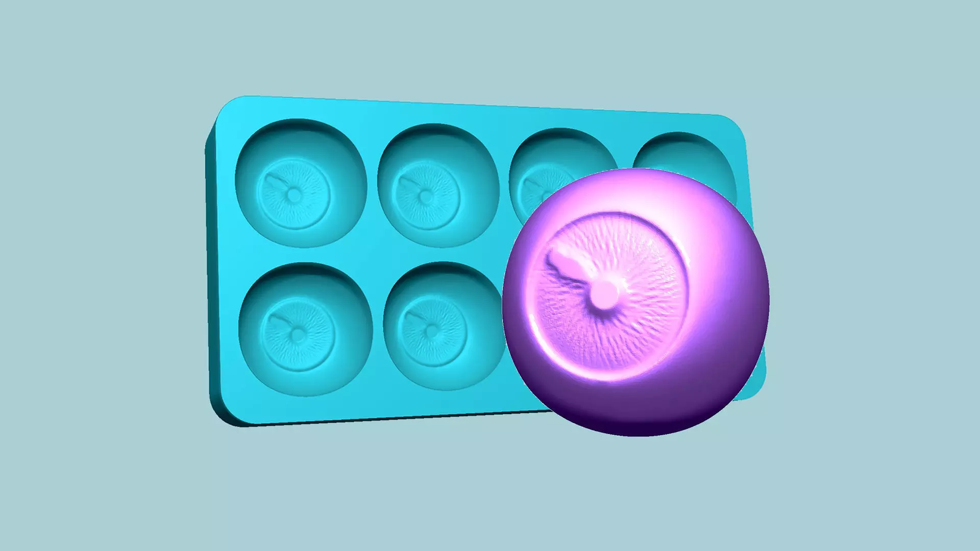 Jelly Candy Molding Eye - Gummy Mould 3D print model