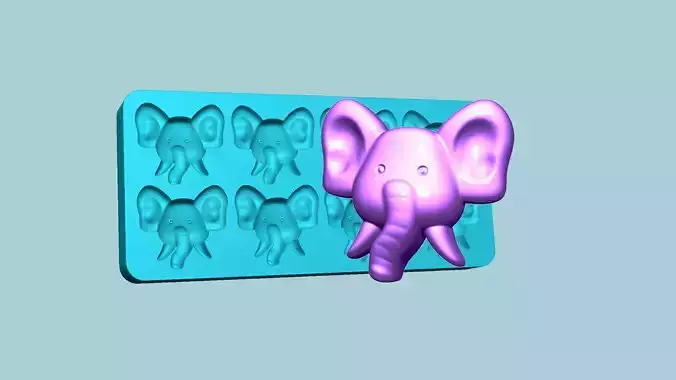 Jelly Candy Molding Elephant Face - Gummy Mould